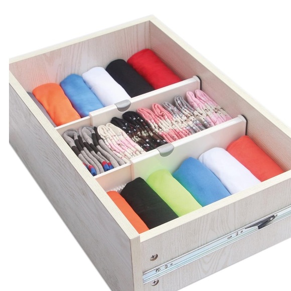 8 Adjustable Drawer Dividers Organizer Plastic Organizer Storage - Ship Alone - Picture 5 of 8